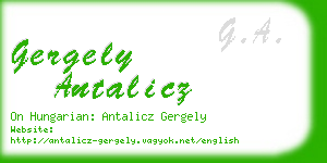 gergely antalicz business card